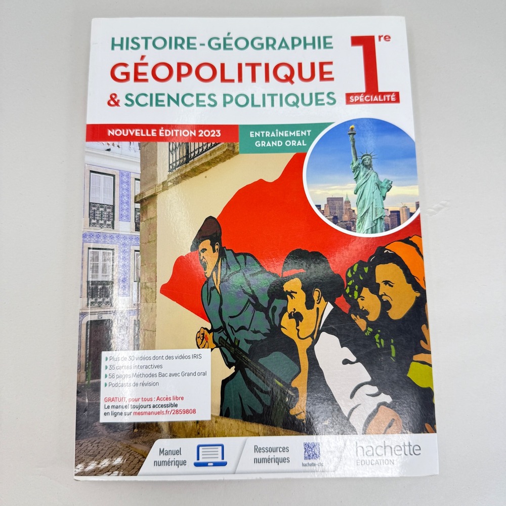 Hachette Histoire-Geographie Geopolitique Sciences Politiques 1re 2023 Textbook